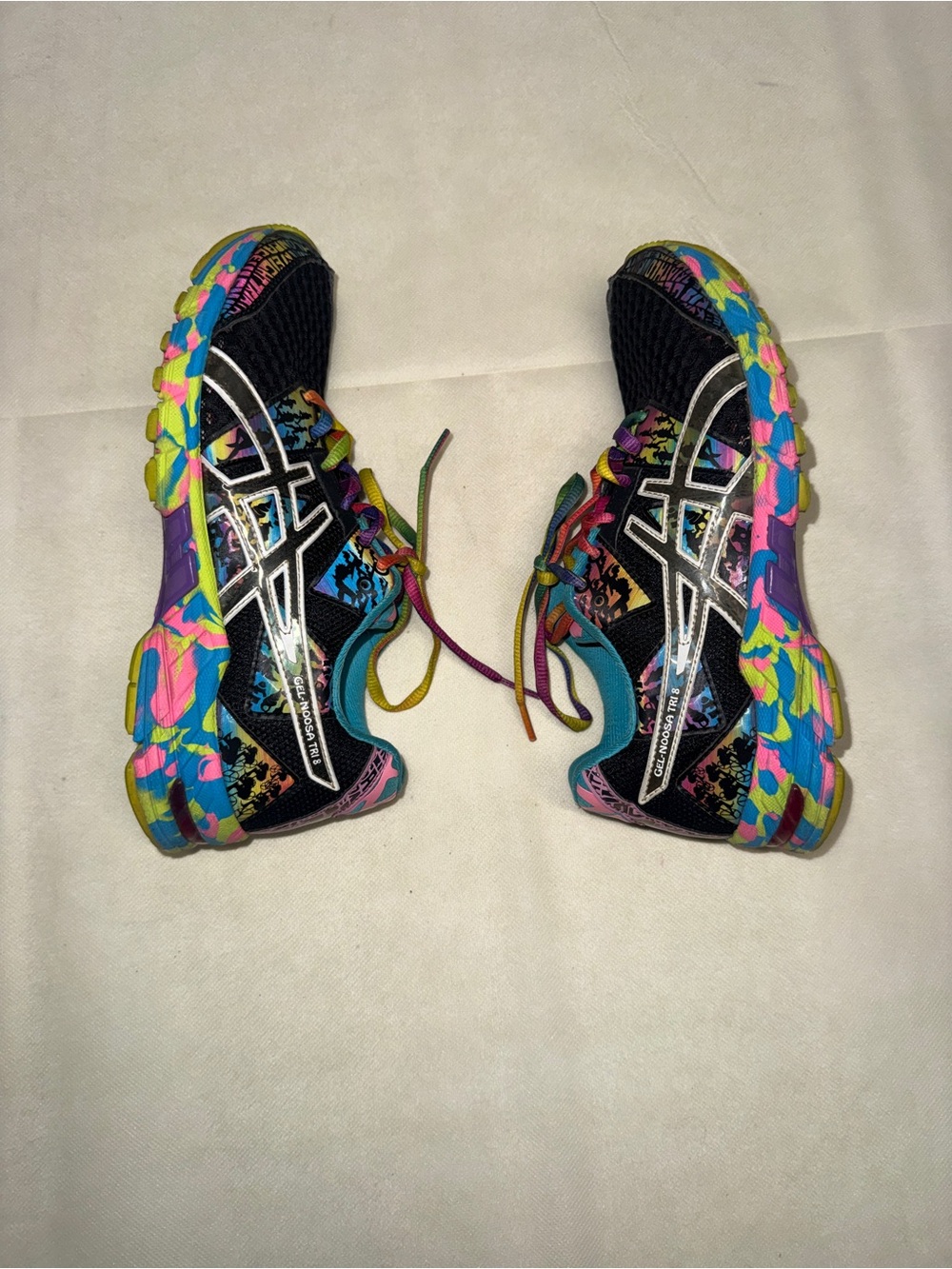 ASICS Black Athletic Sneakers with Multicolor Accents - Picture 6 of 9